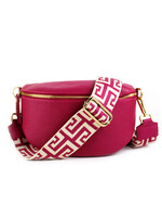 Leren heuptas | Bumbag SET | Fuchsia | Monochroom | MEDIUM