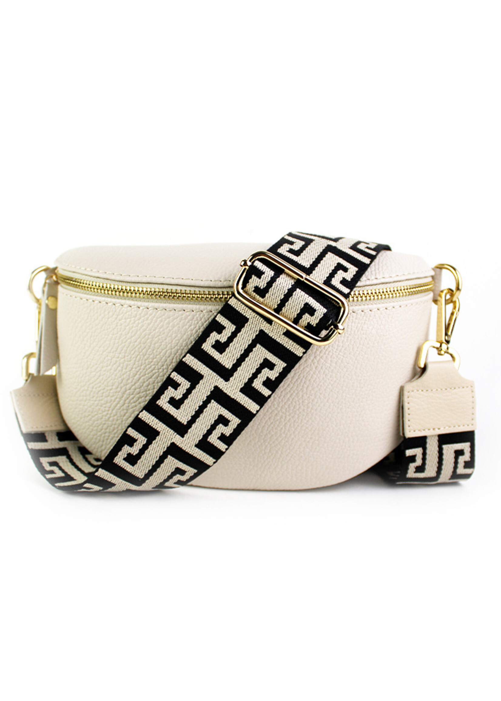 Leren heuptas | Bumbag SET | Beige | Monochroom | MEDIUM