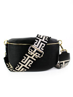 Leren heuptas | Bumbag SET | Zwart | Monochroom | MEDIUM