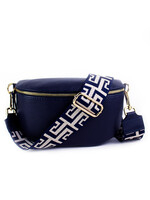 Leren heuptas | Bumbag SET | Donkerblauw | Monochroom | MEDIUM