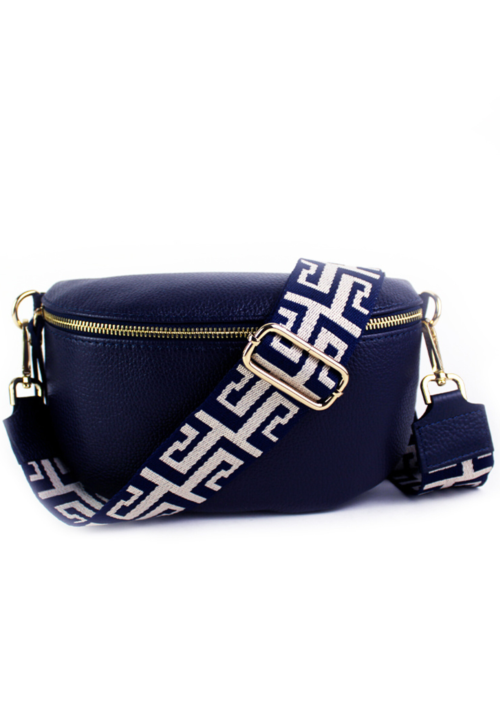 Leren heuptas | Bumbag SET | Donkerblauw | Monochroom | MEDIUM - Copy