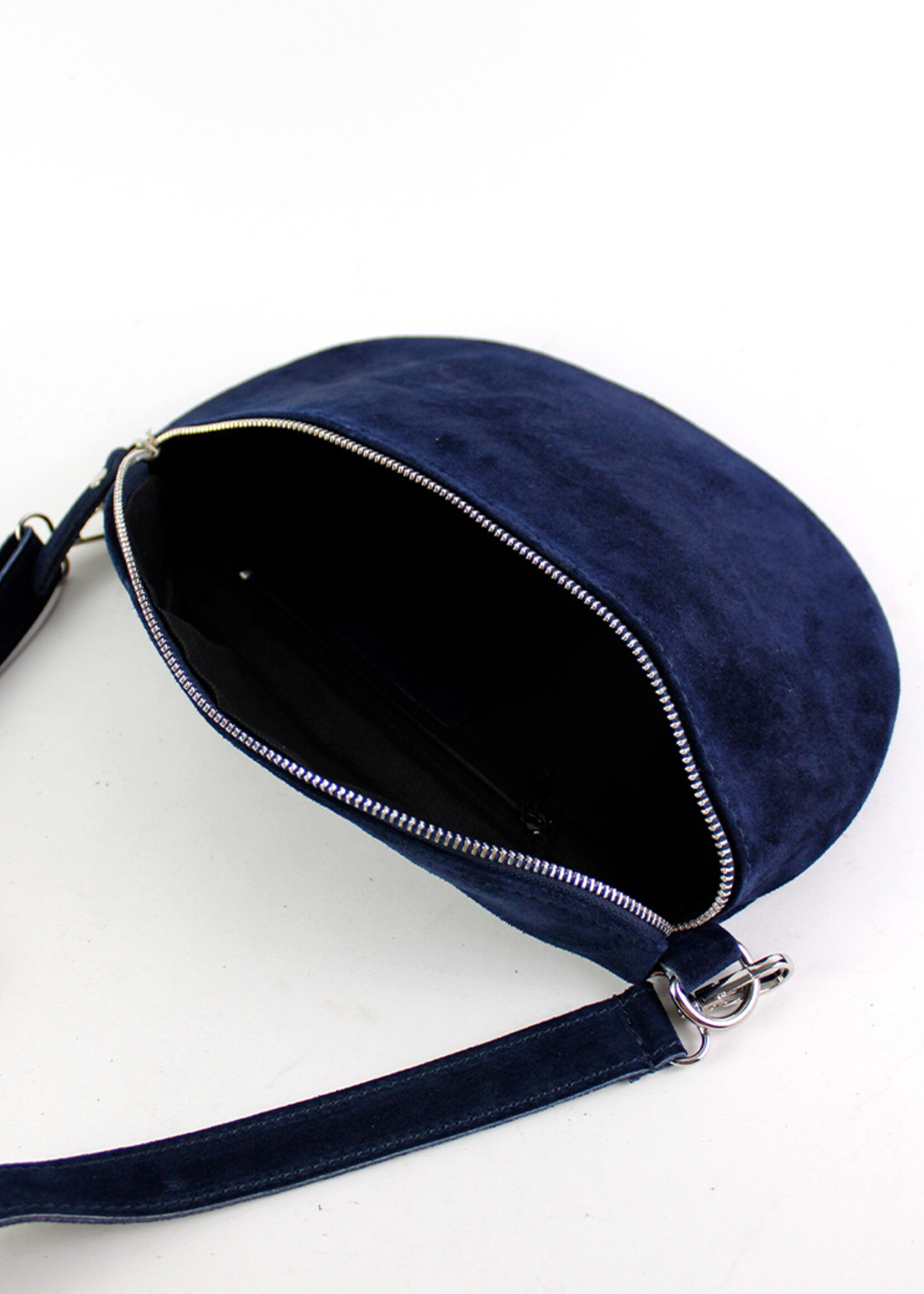 Suède Leren heuptas | Bumbag | Donkerblauw | Maat - L