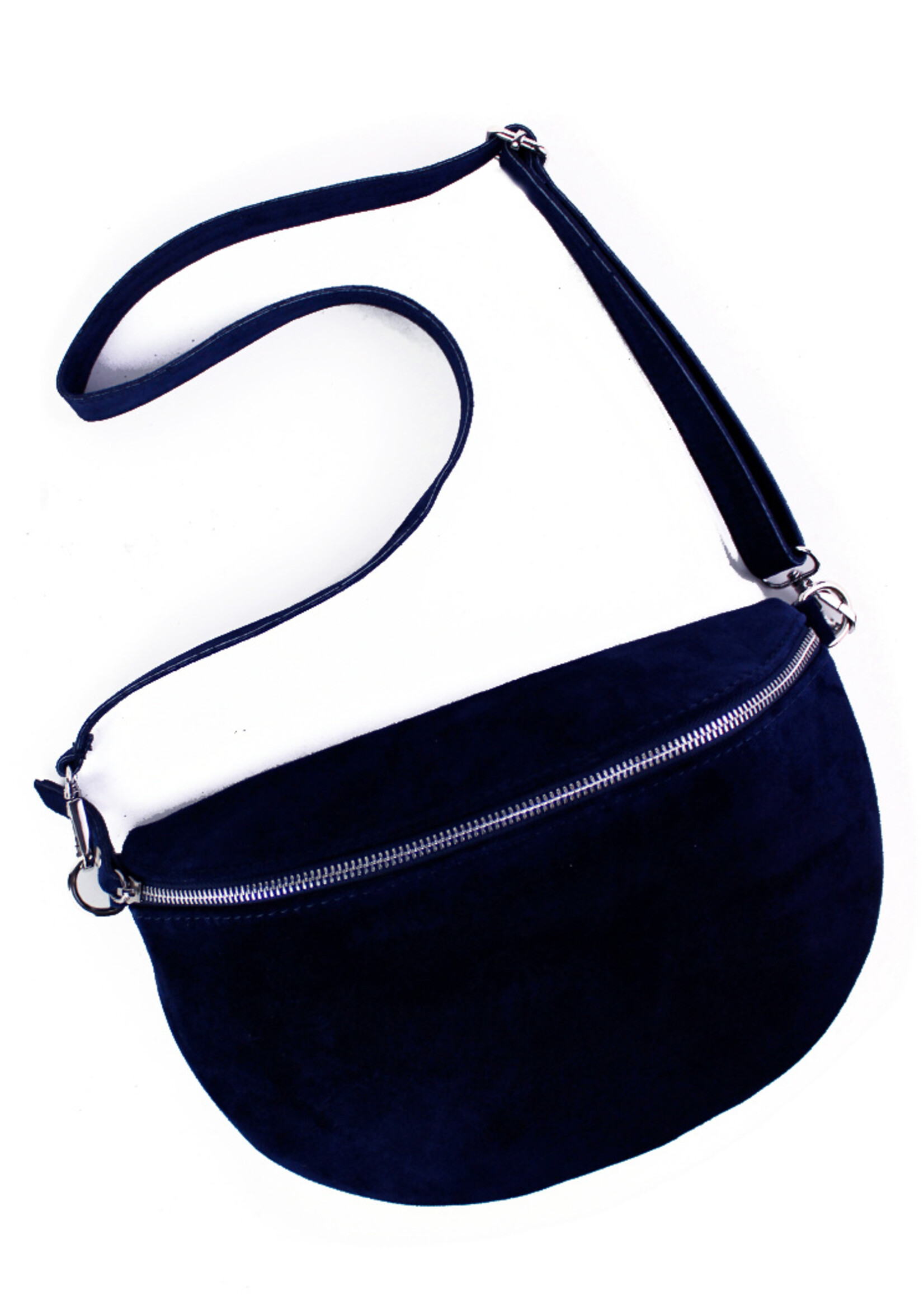 Suède Leren heuptas | Bumbag | Donkerblauw | Maat - L