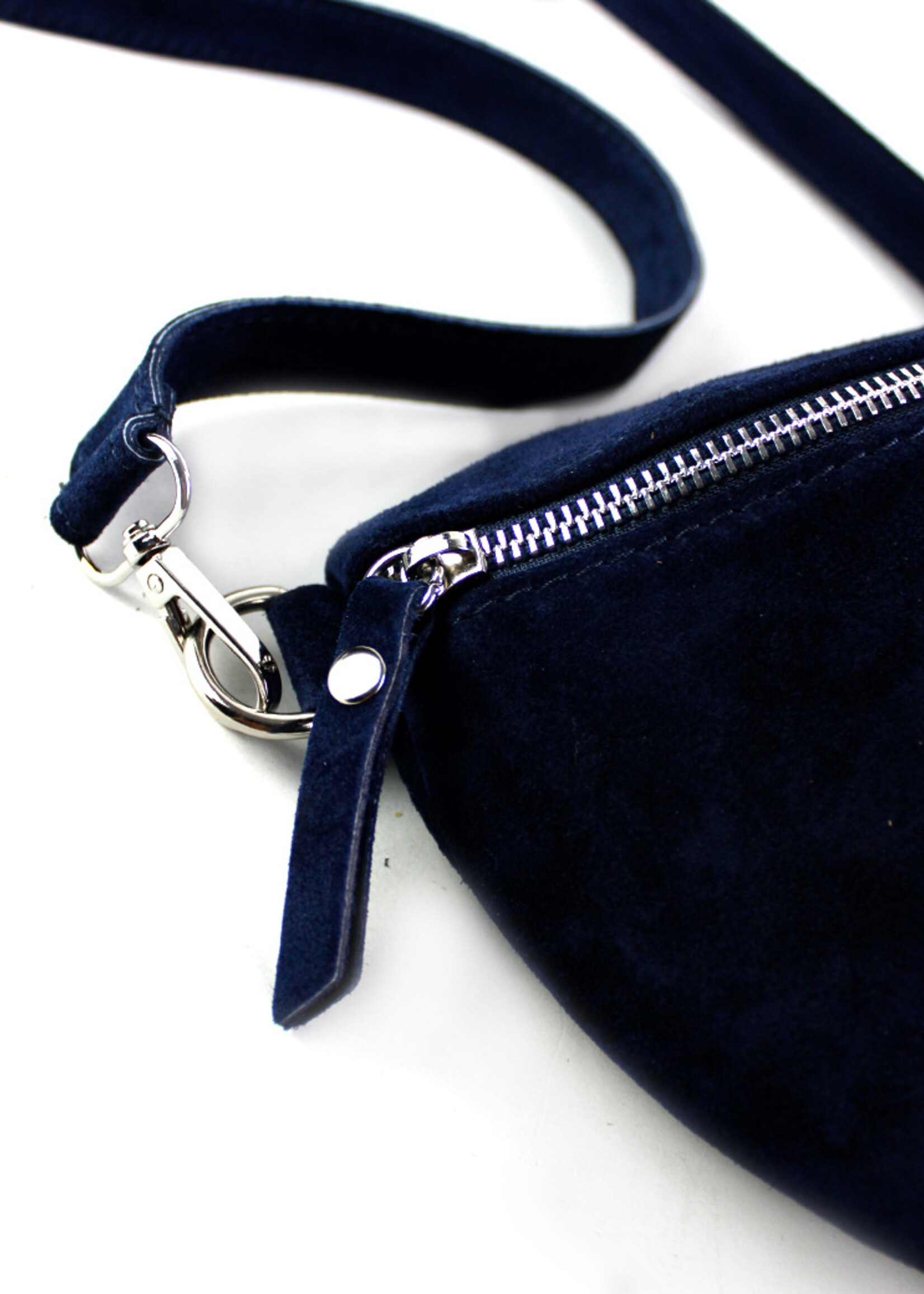 Suède Leren heuptas | Bumbag | Donkerblauw | Maat - L