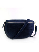 Suède Leren heuptas | Bumbag | Donkerblauw | Maat - L