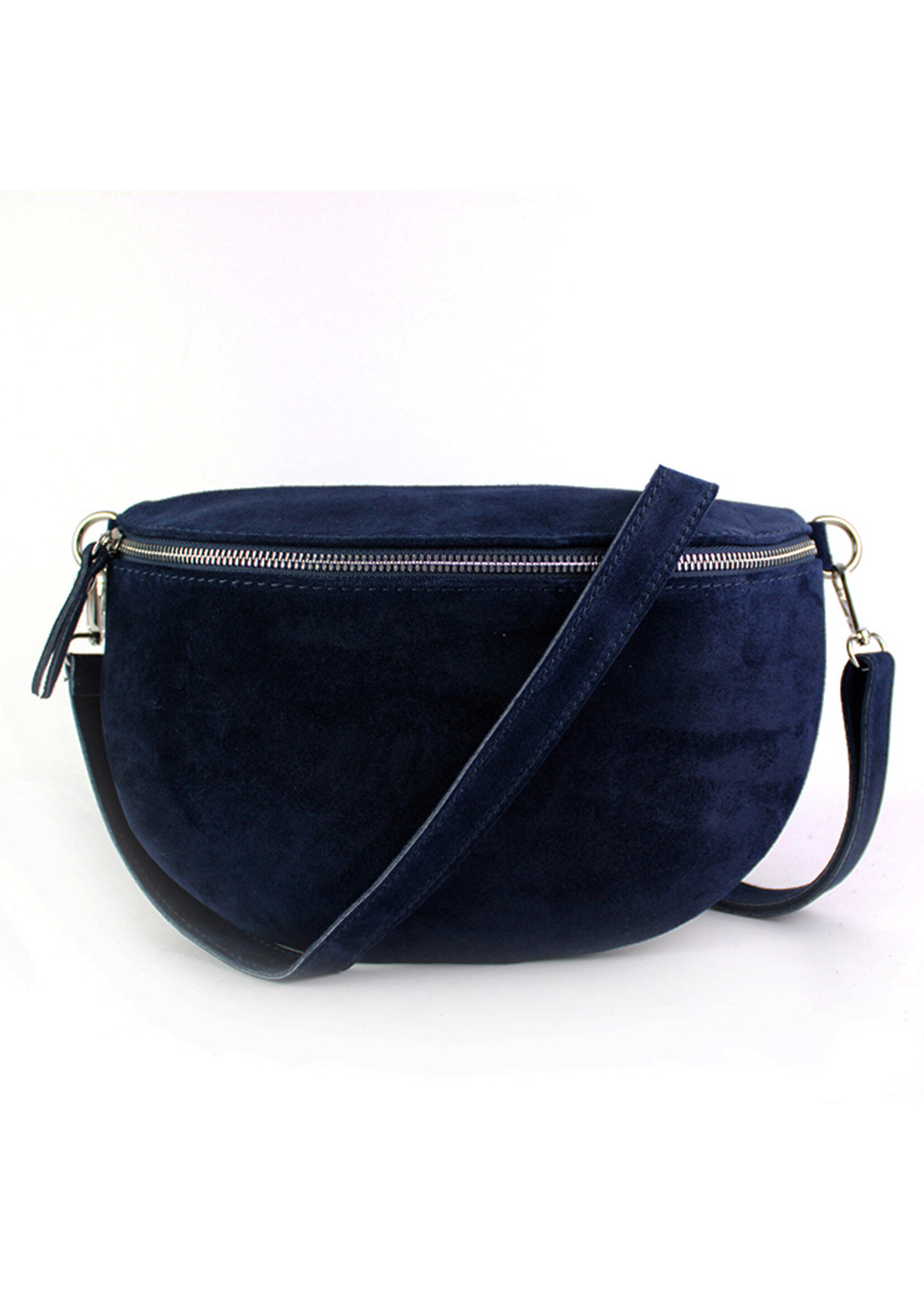 Suède Leren heuptas | Bumbag | Donkerblauw | Maat - L