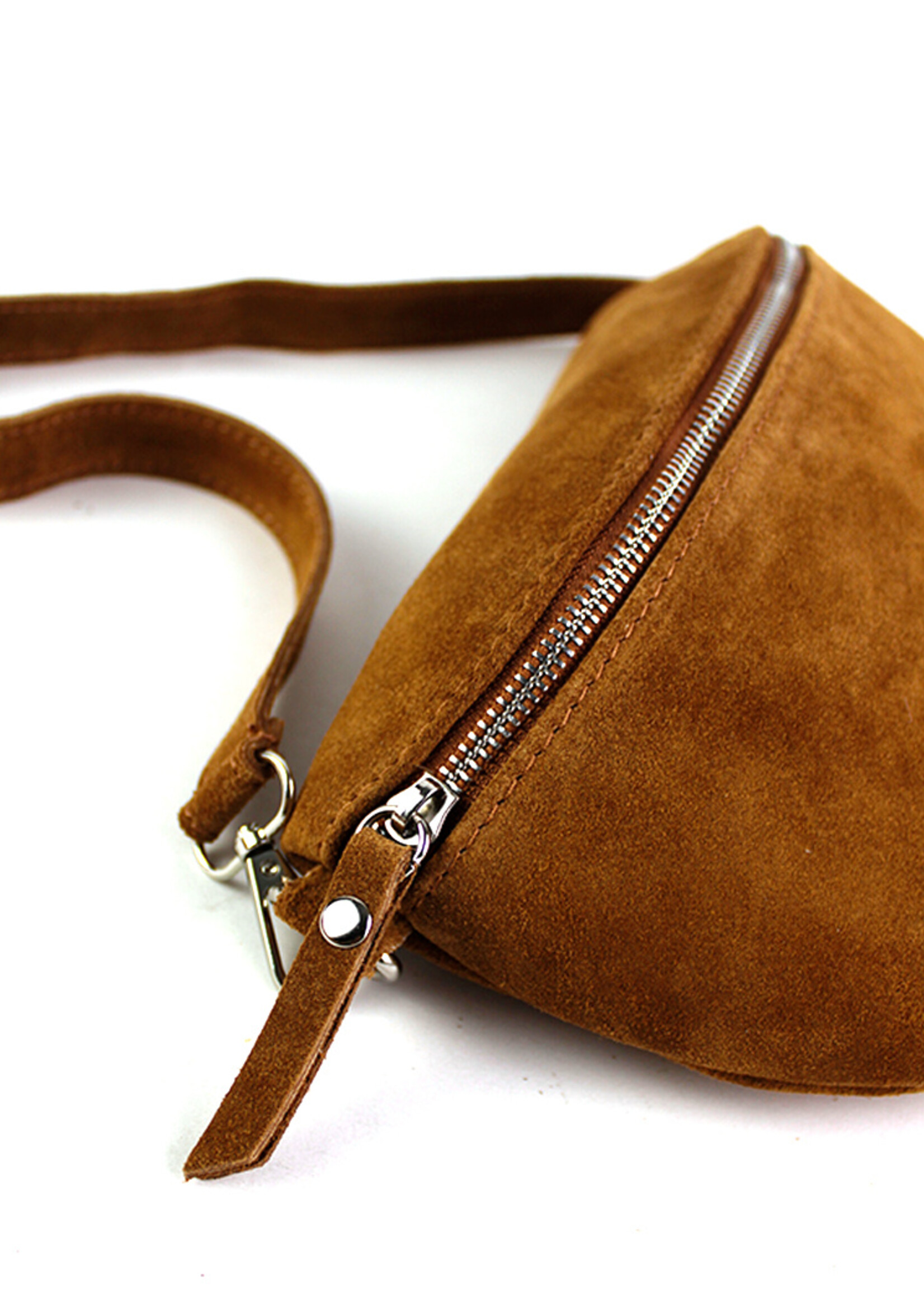 Suède Leren heuptas | Bumbag | Camel | Maat - L