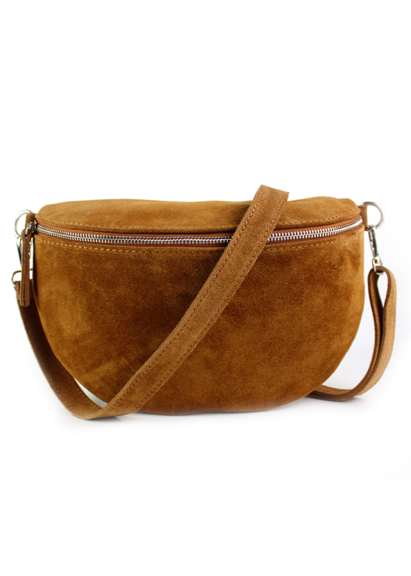 Suède Leren heuptas | Bumbag | Camel | Maat - L