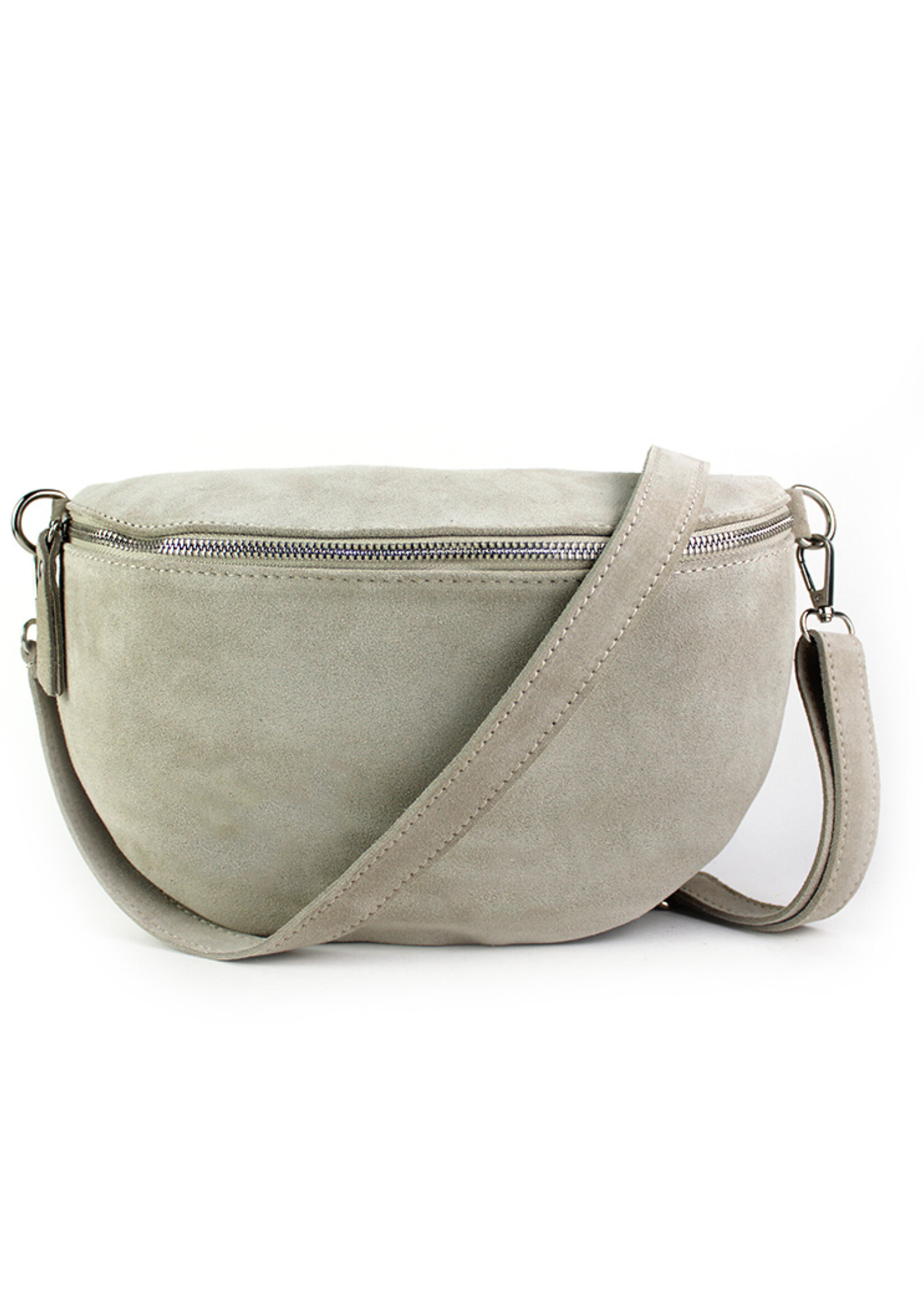 Suède Leren heuptas | Bumbag | Beige | Maat - L