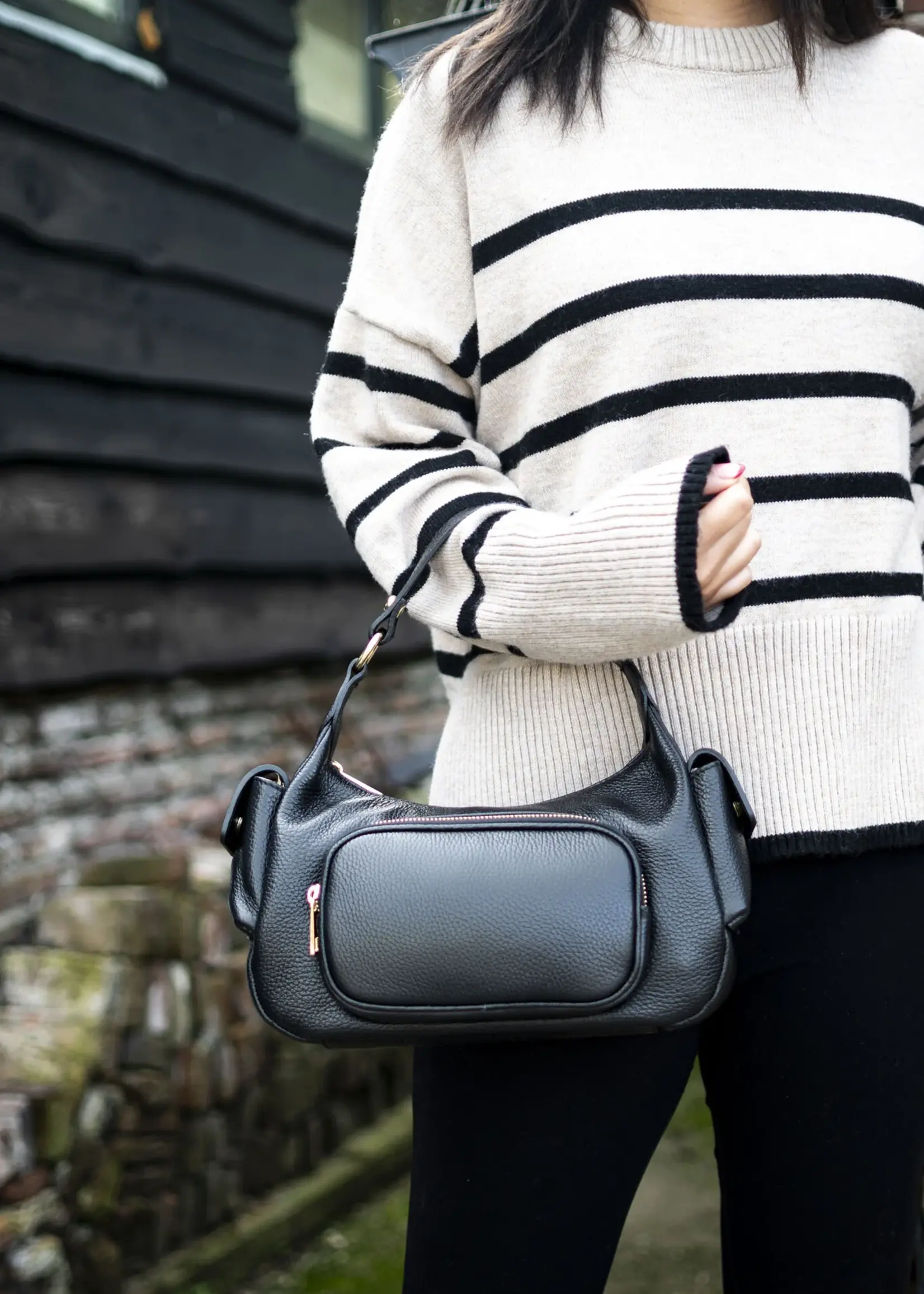 Leren handtas | Jinte | Bruin