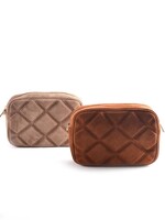 Suede Schoudertas | Cindy | Taupe-Camel
