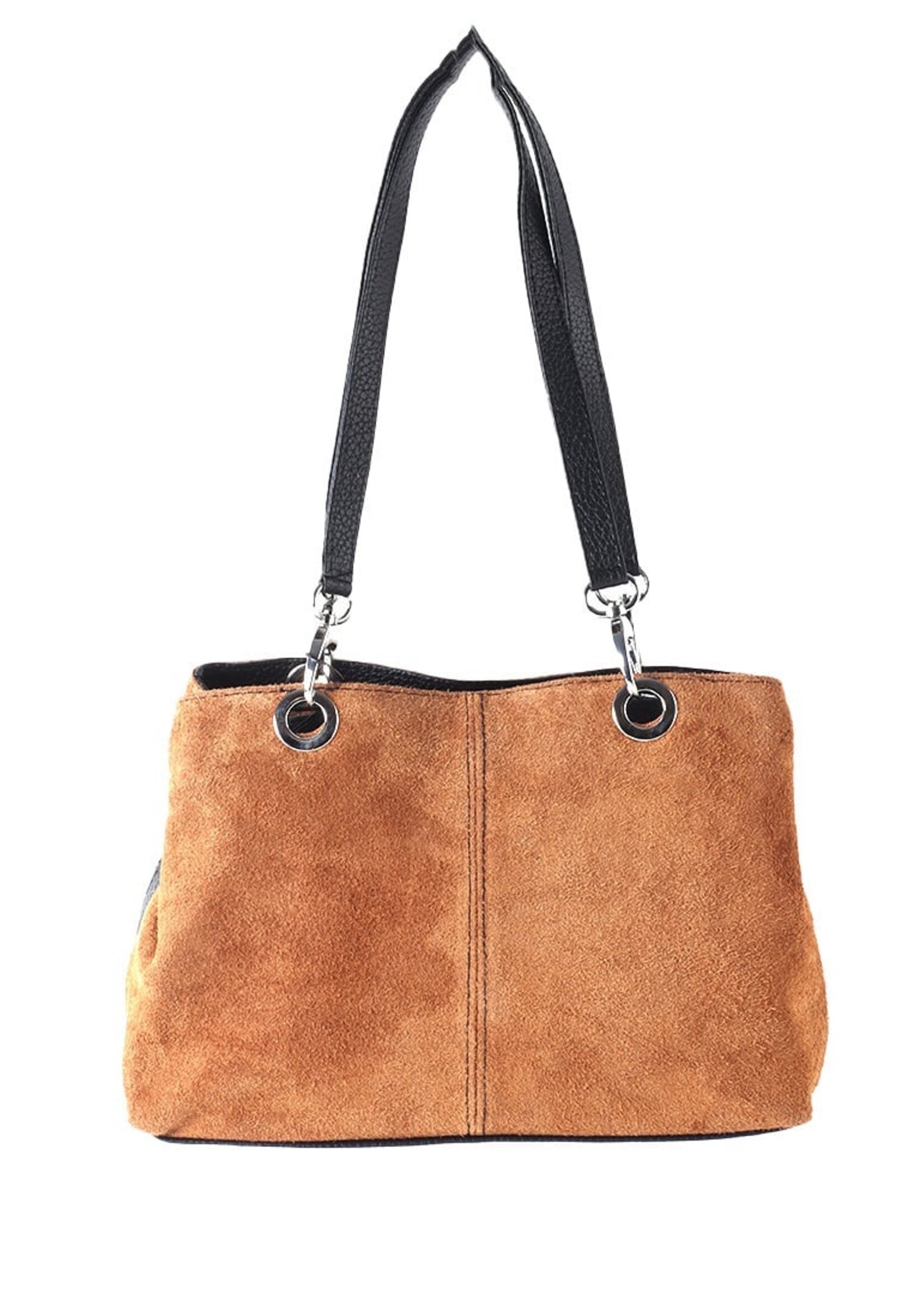 Suede Handtas | Francien | Bruin