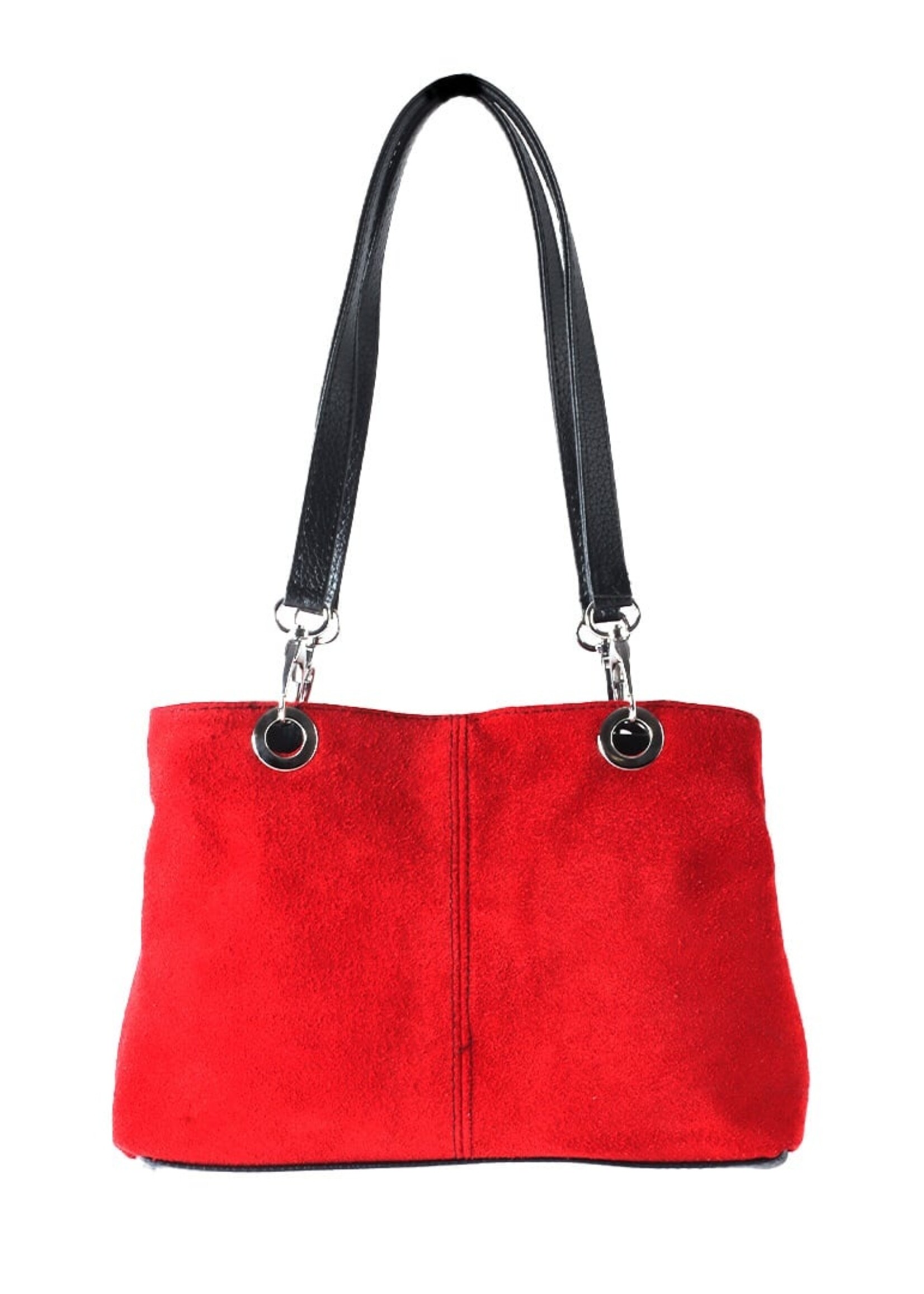 Suede Handtas | Francien | Rood