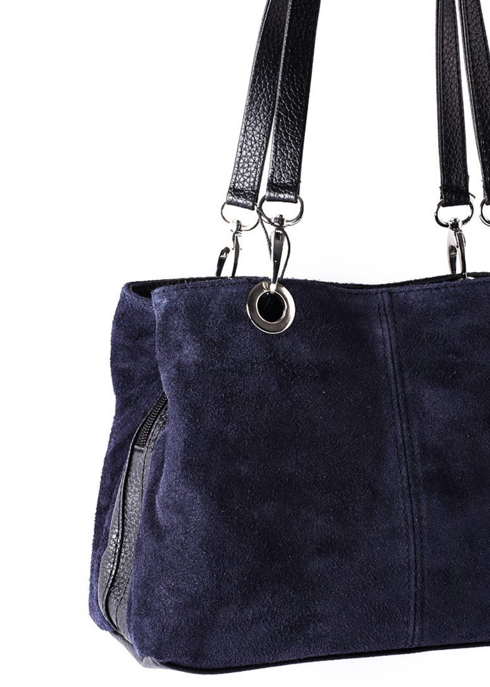 Suede Handtas | Francien | Donkerblauw