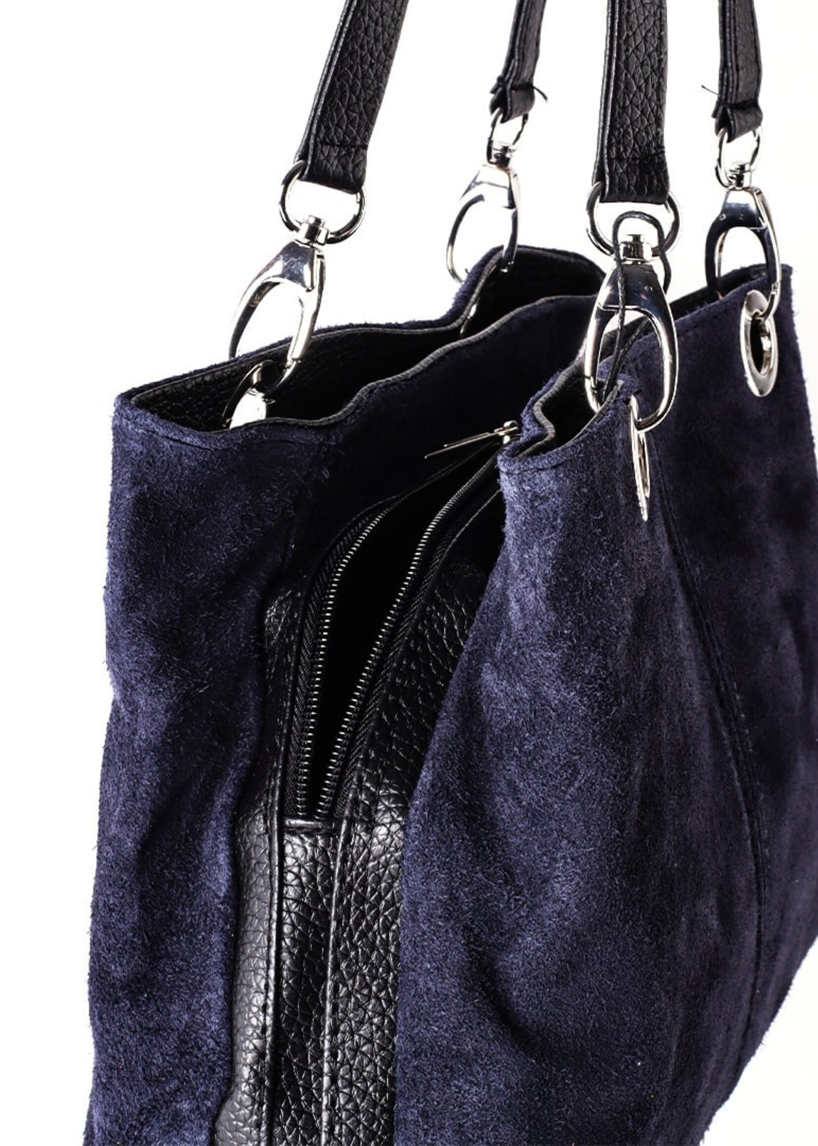 Suede Handtas | Francien | Donkerblauw
