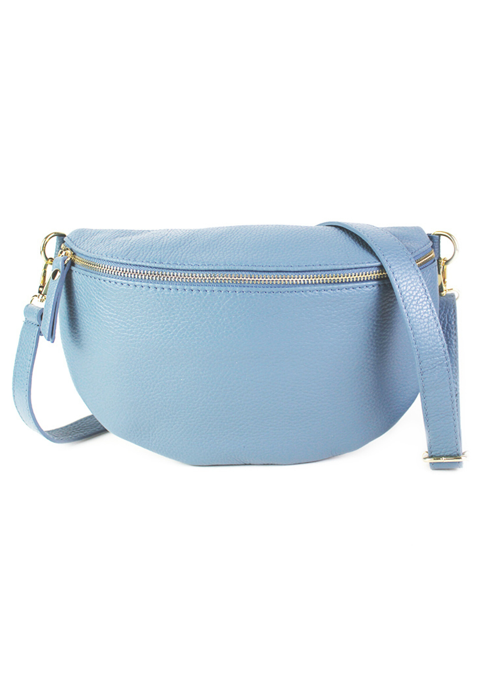 Leren heuptas | Bumbag | Lichtblauw | Maat - L
