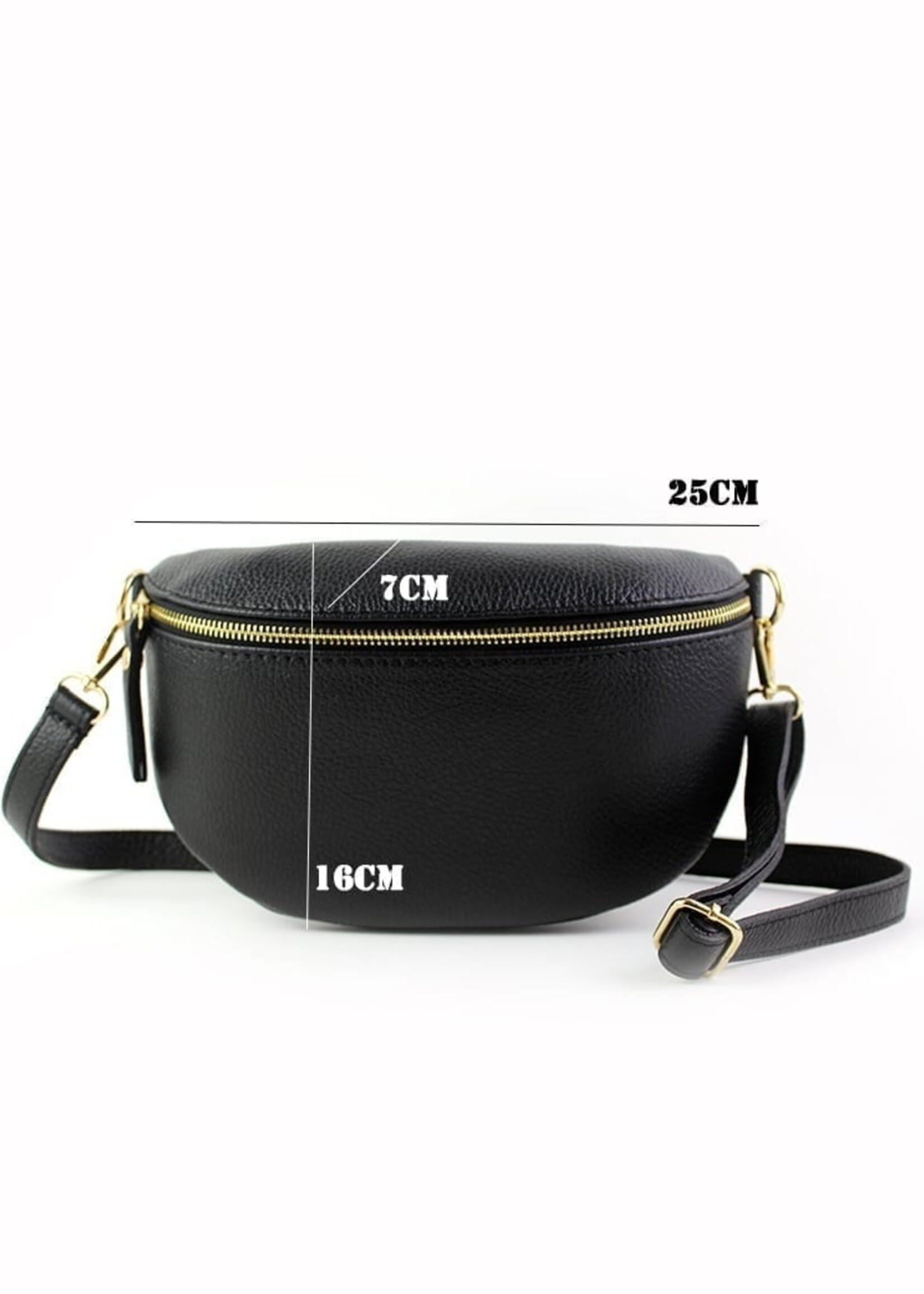 Leren heuptas | Bumbag SET | Donkerblauw |Uni | MEDIUM