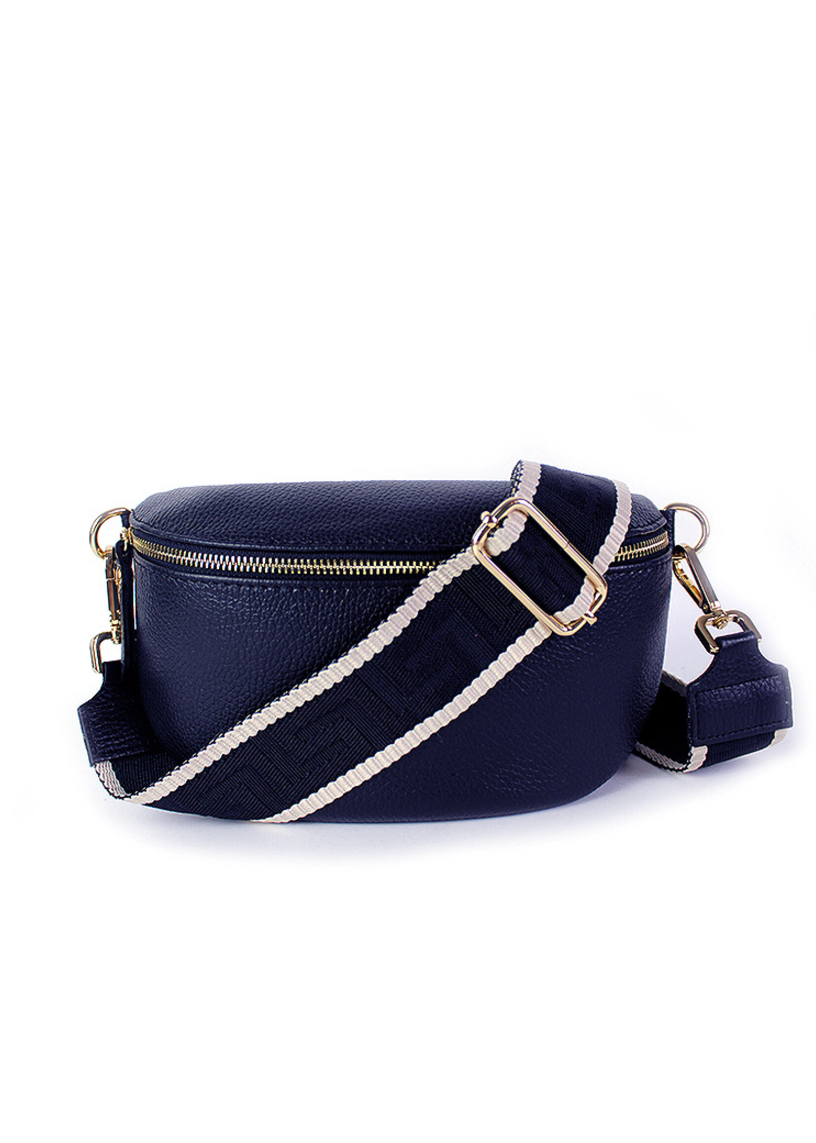 Leren heuptas | Bumbag SET | Donkerblauw |Uni | MEDIUM