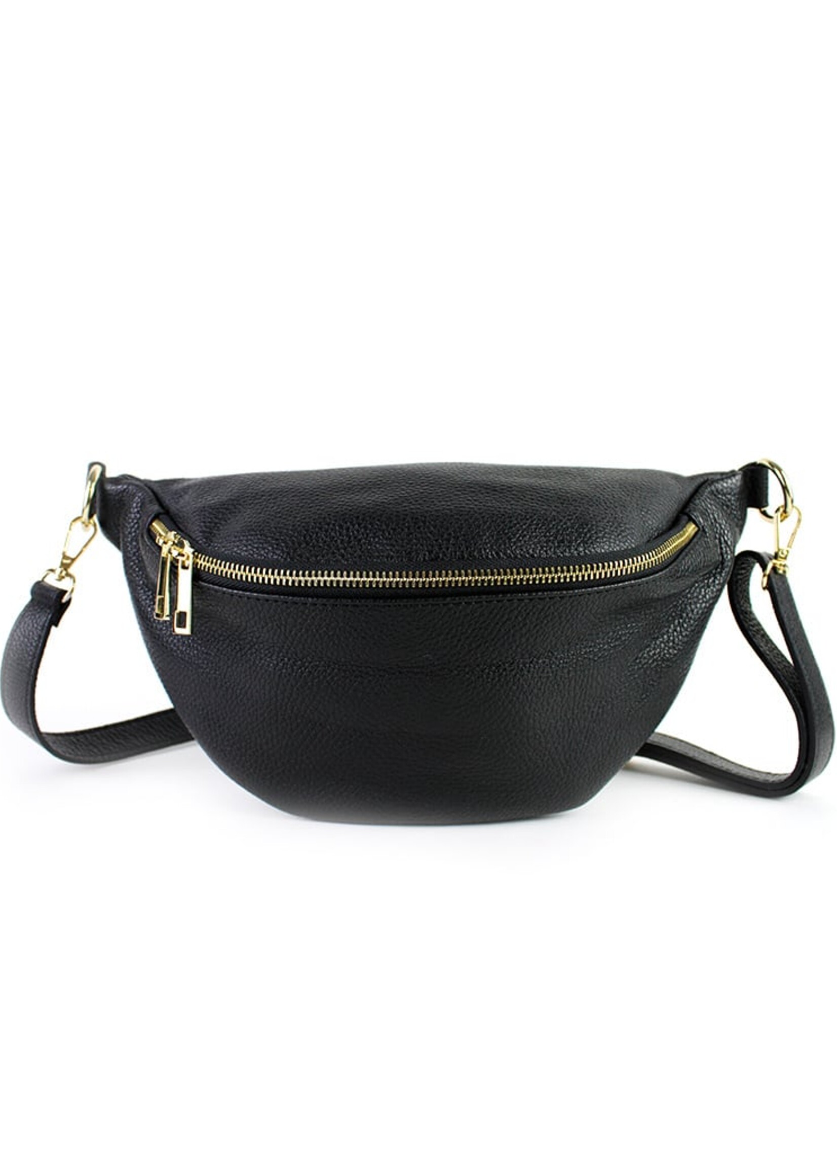 Leren heuptas Yumi Zwart - SET UNI
