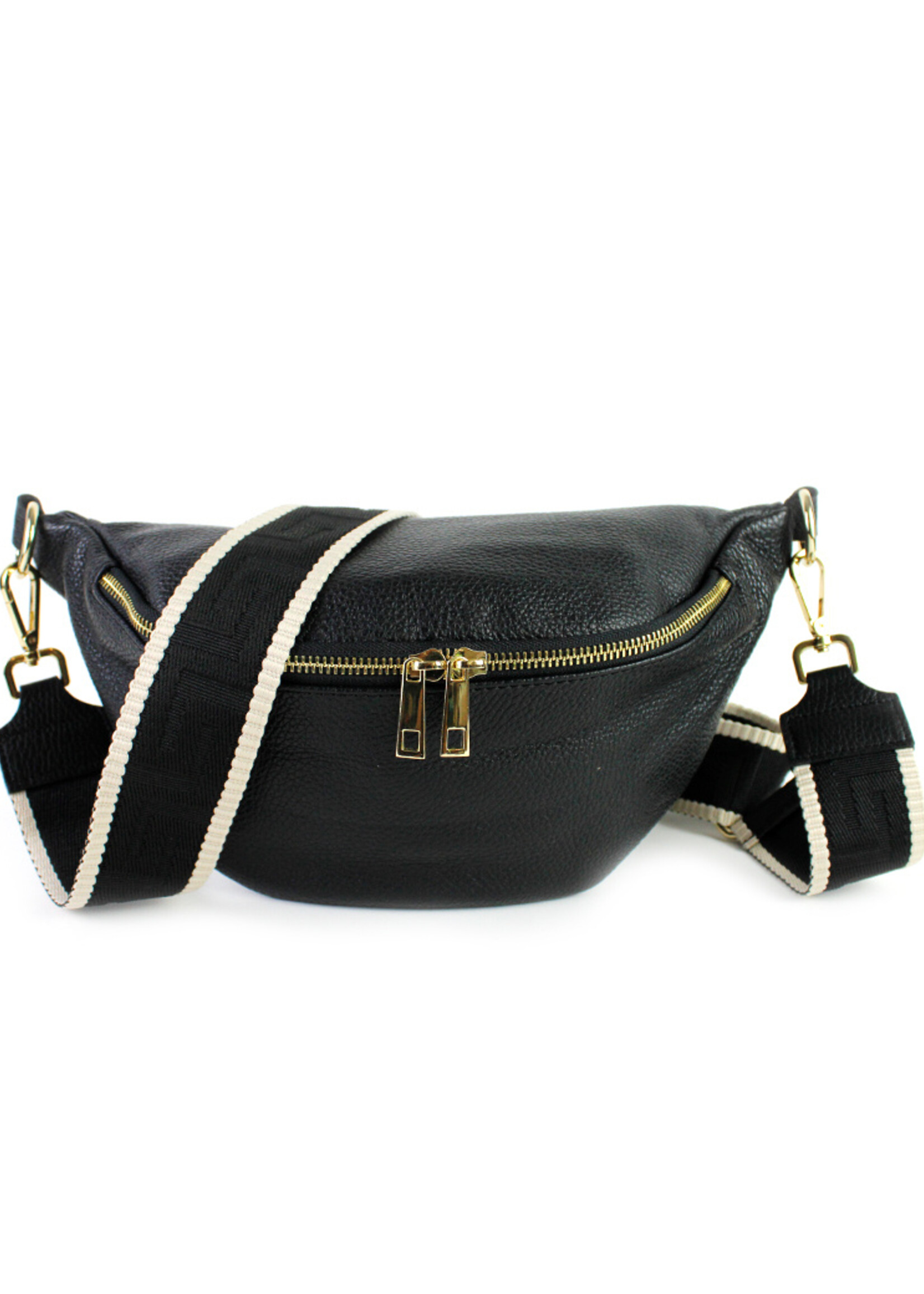 Leren heuptas Yumi Zwart - SET UNI