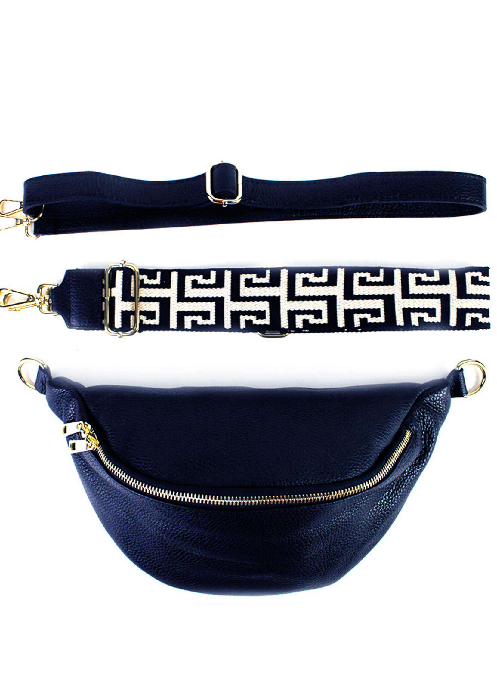 Leren heuptas Yumi Donkerblauw - SET MONOCHROOM