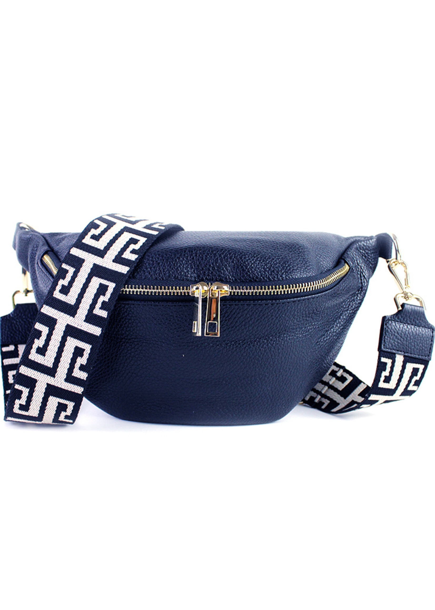 Leren heuptas Yumi Donkerblauw - SET MONOCHROOM