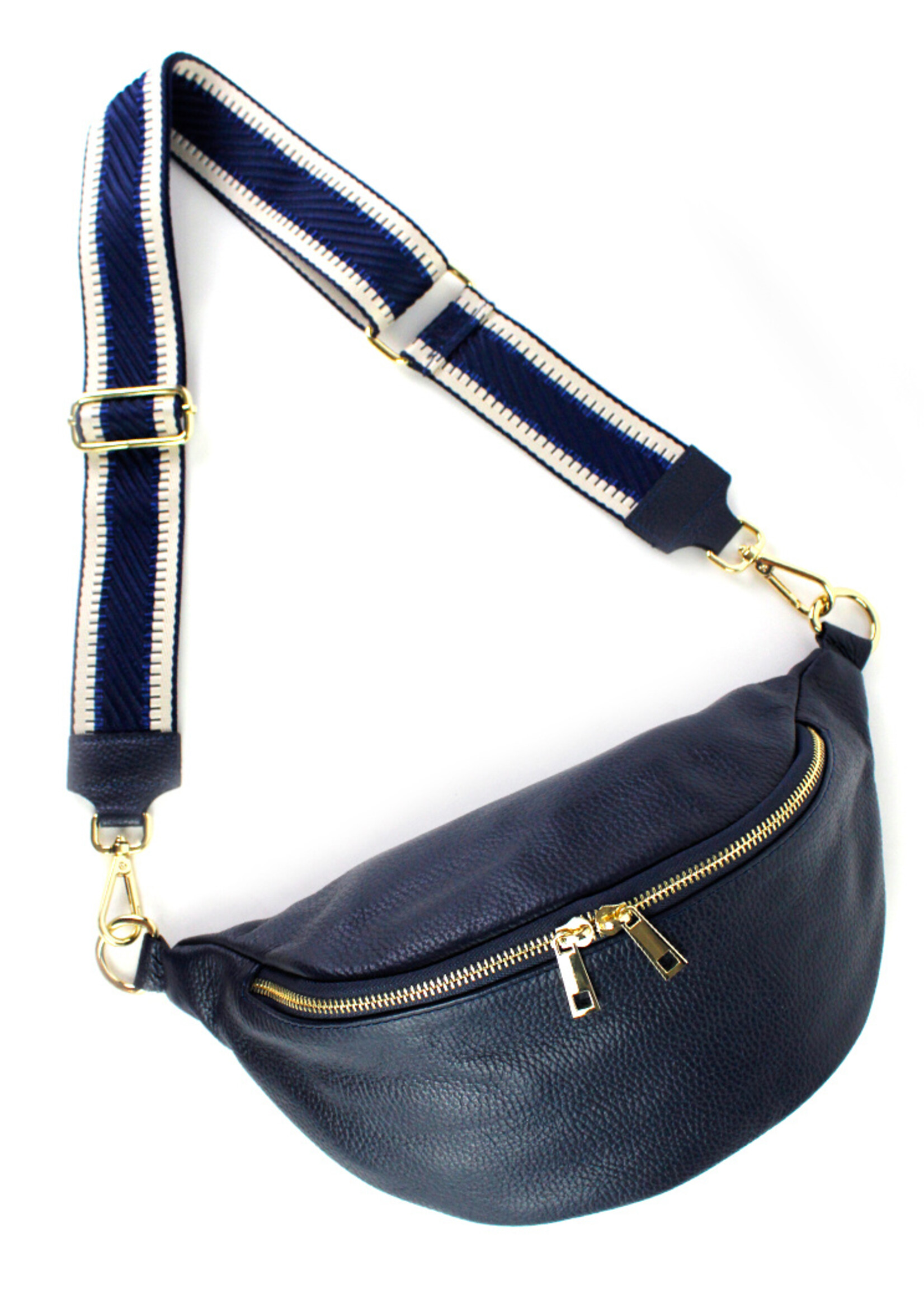 Leren heuptas Yumi Donkerblauw - SET Print 1