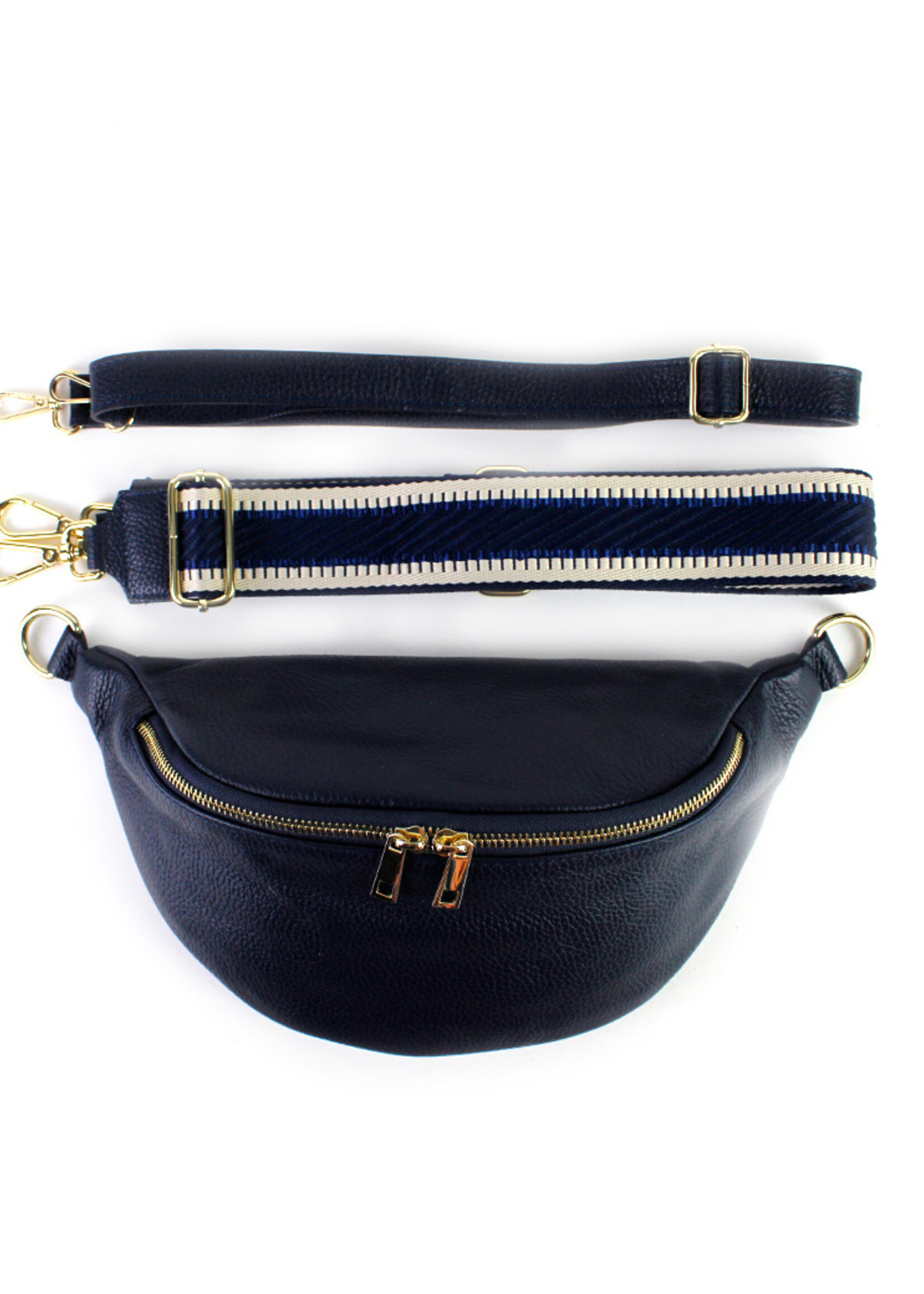 Leren heuptas Yumi Donkerblauw - SET Print 1