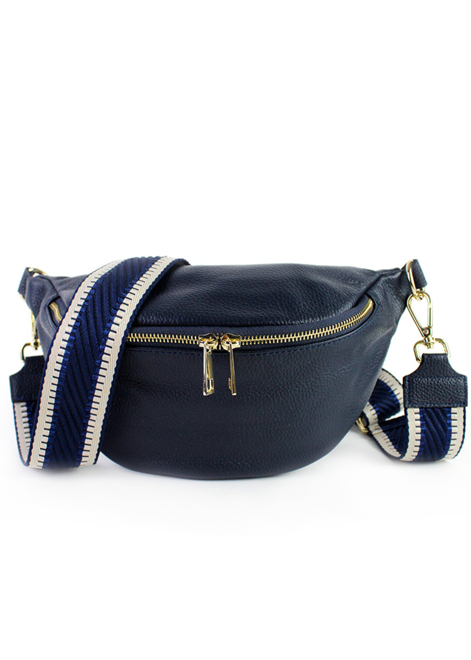 Leren heuptas Yumi Donkerblauw - SET Print 1