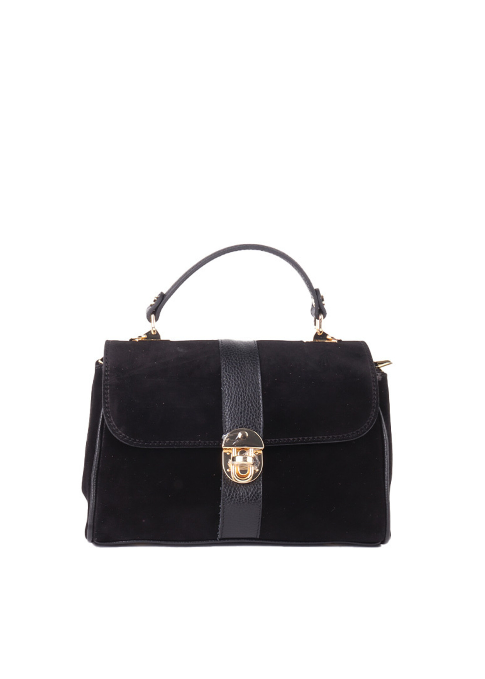 Suede Handtas Anna | Zwart