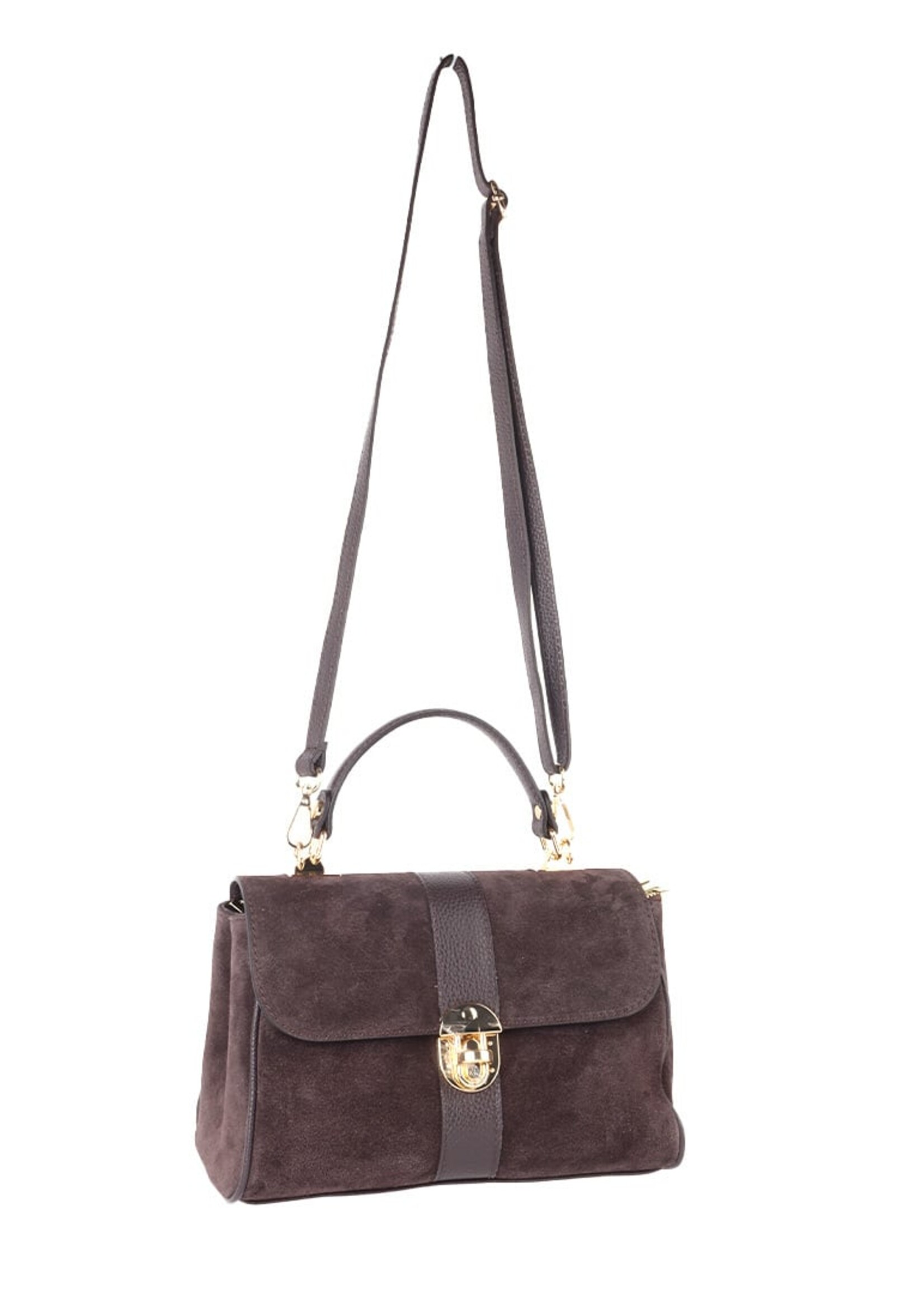 Suede Handtas Anna | Koffie