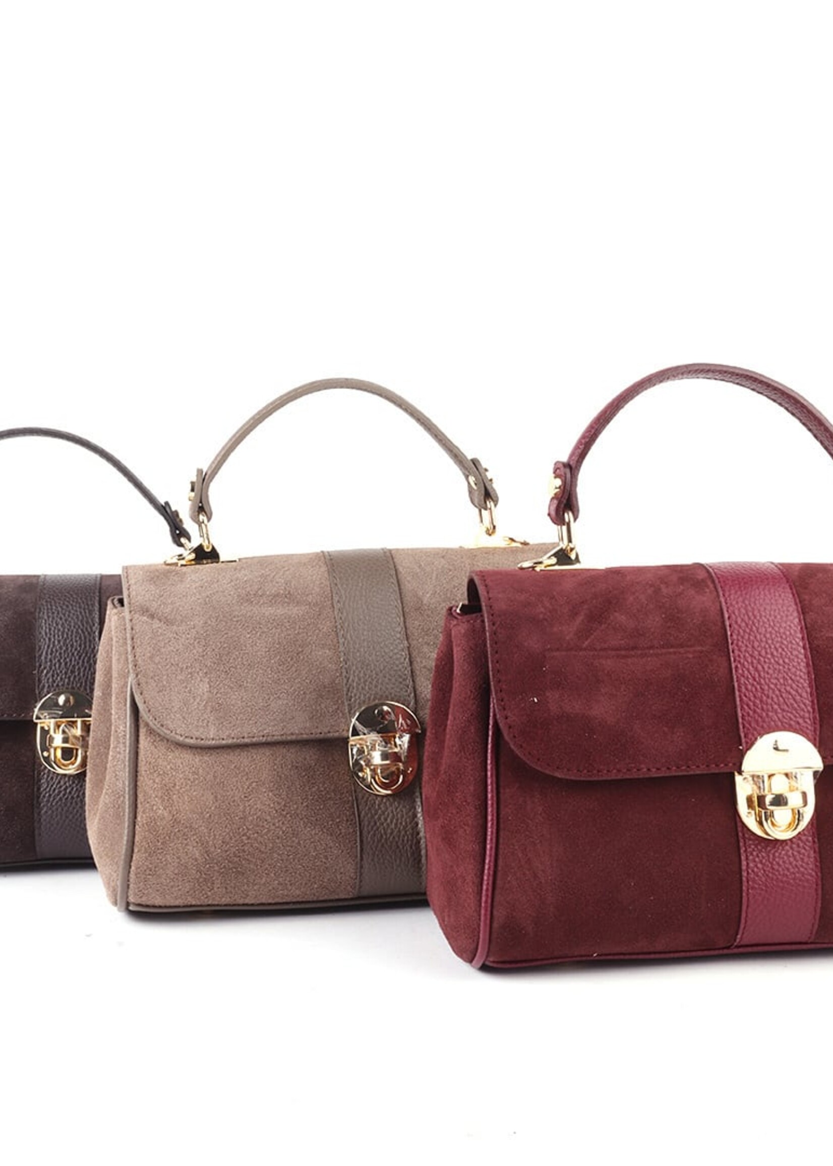 Suede Handtas Anna | Bordeaux