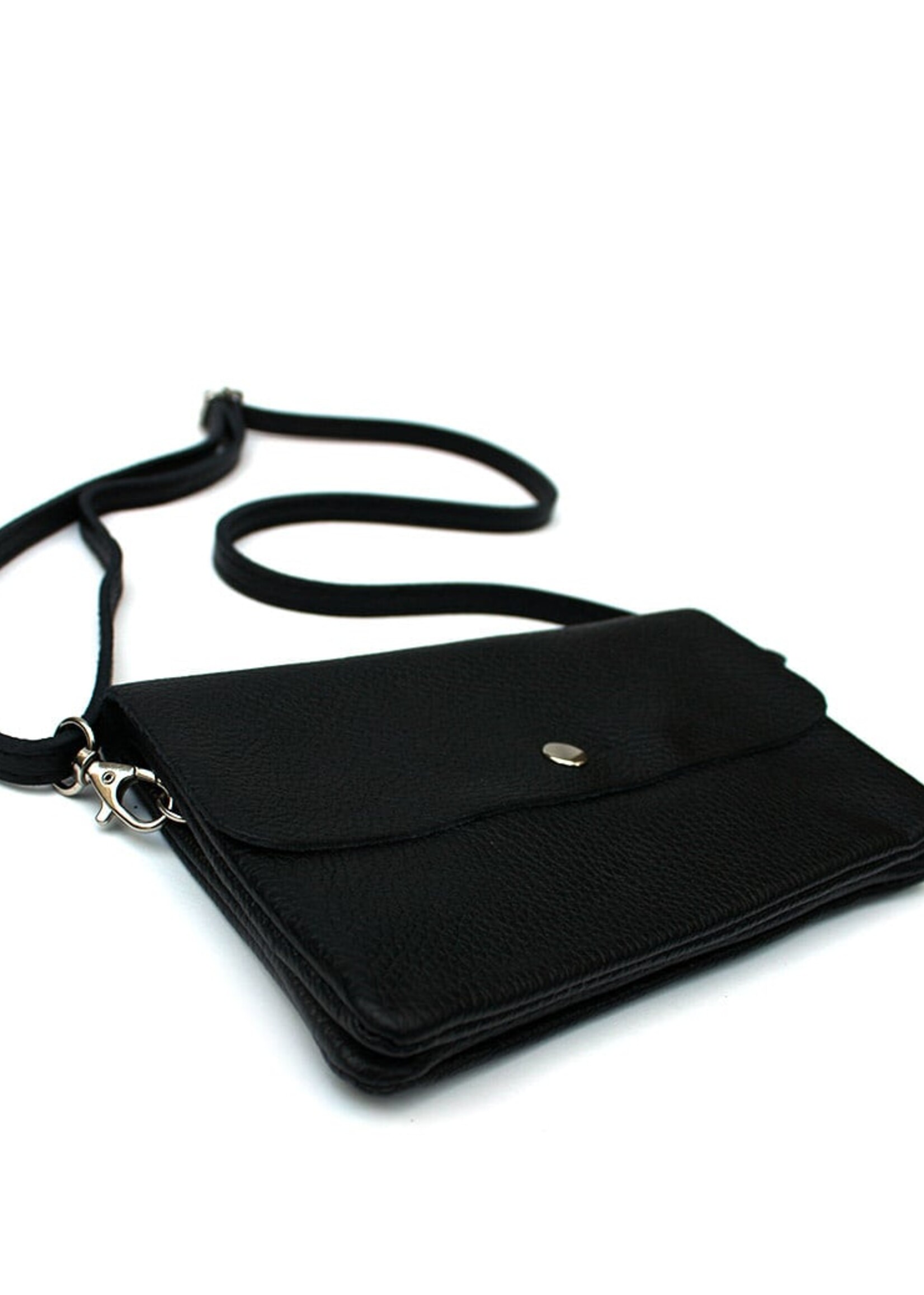 Leren schoudertas Marèn | Koffie