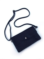 Leren schoudertas Marèn | Donkerblauw