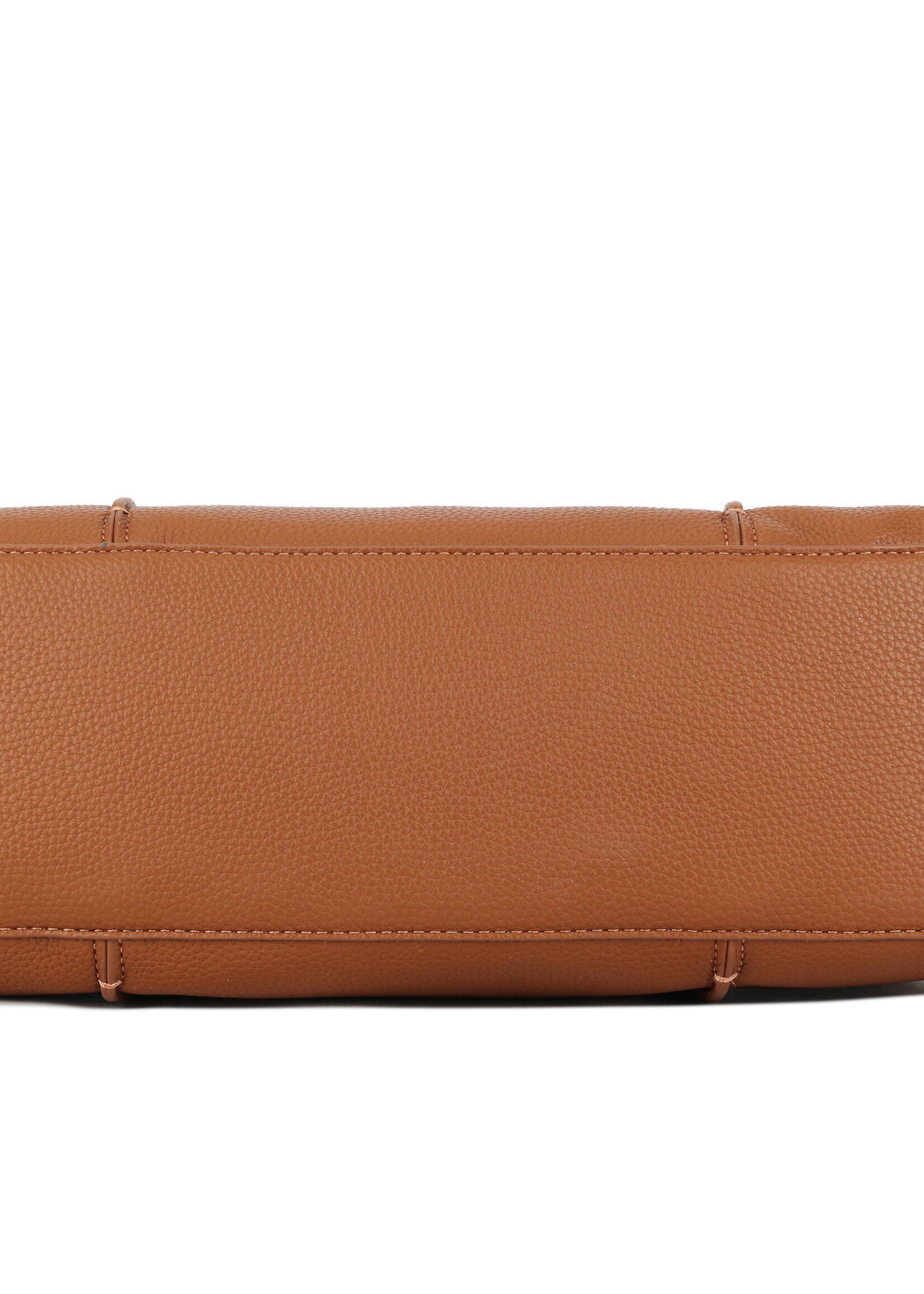 Kunstlederen handtas | Marijke | Beige | Zwart | Bruin