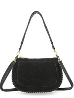 Kunstlederen schoudertas | Mandy | Zwart | Beige