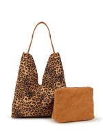 Kunstlederen schoudertas | Chantal | Panter Print