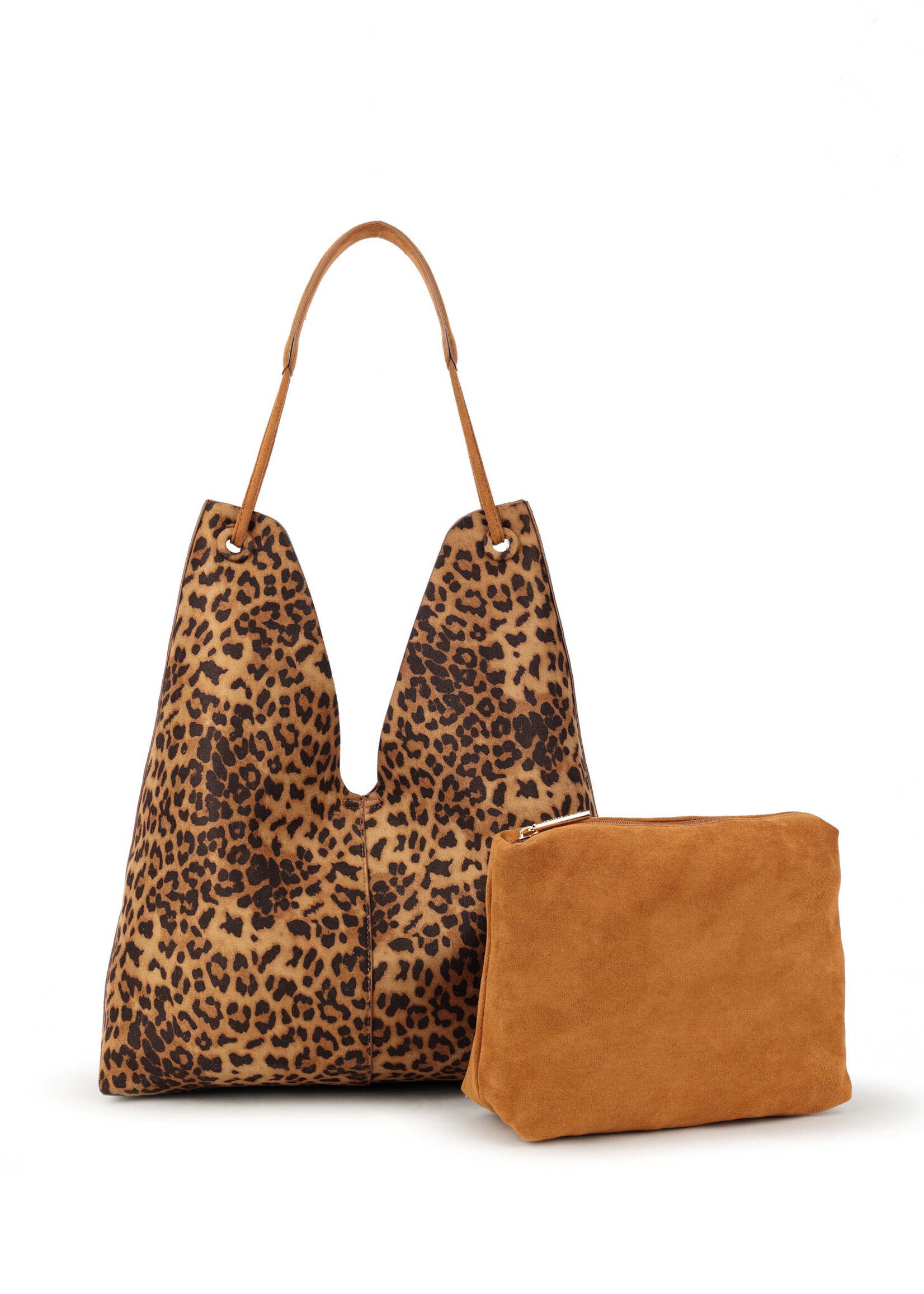 Kunstlederen schoudertas | Chantal | Panter Print