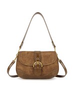 Kunstlederen schoudertas | Jomalyn | Zwart | Taupe | Bruin