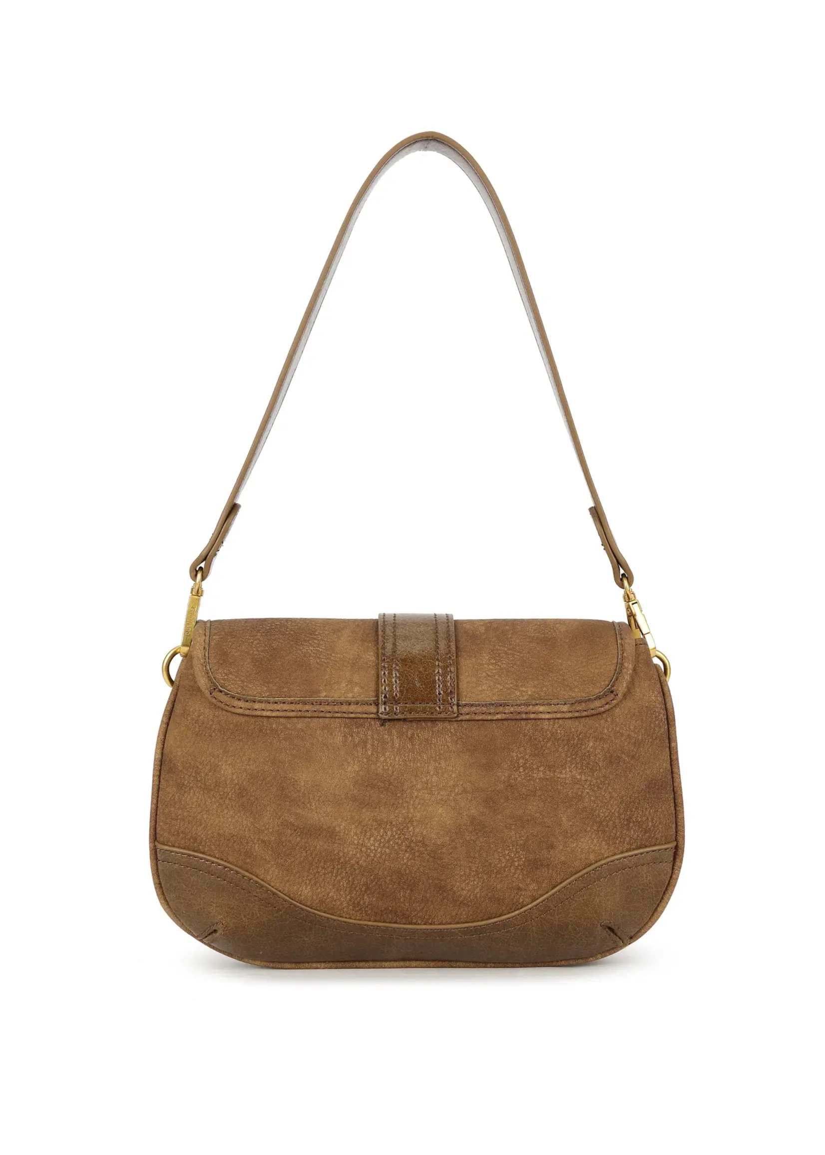 Kunstlederen schoudertas | Jomalyn | Zwart | Taupe | Bruin