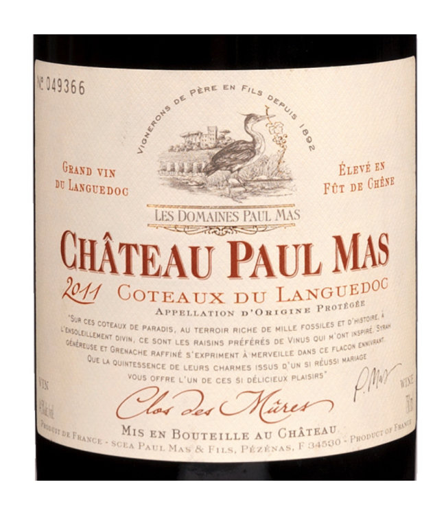 Chateau Paul Mas Clos des Mures Languedoc Rouge