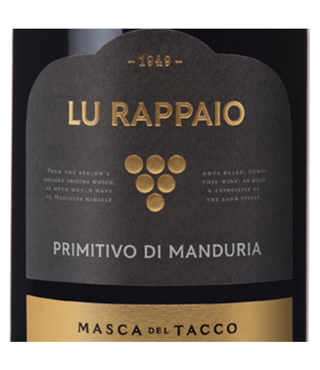 Masca del Tacco Lu Rappaio Primitivo di Manduria