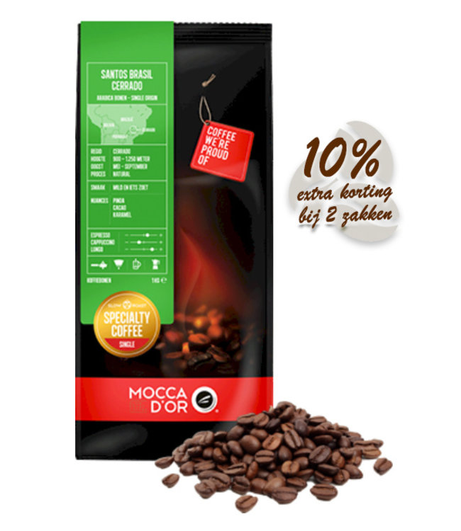 Mocca d'Or Santos Brasil Cerrado koffiebonen  1KG