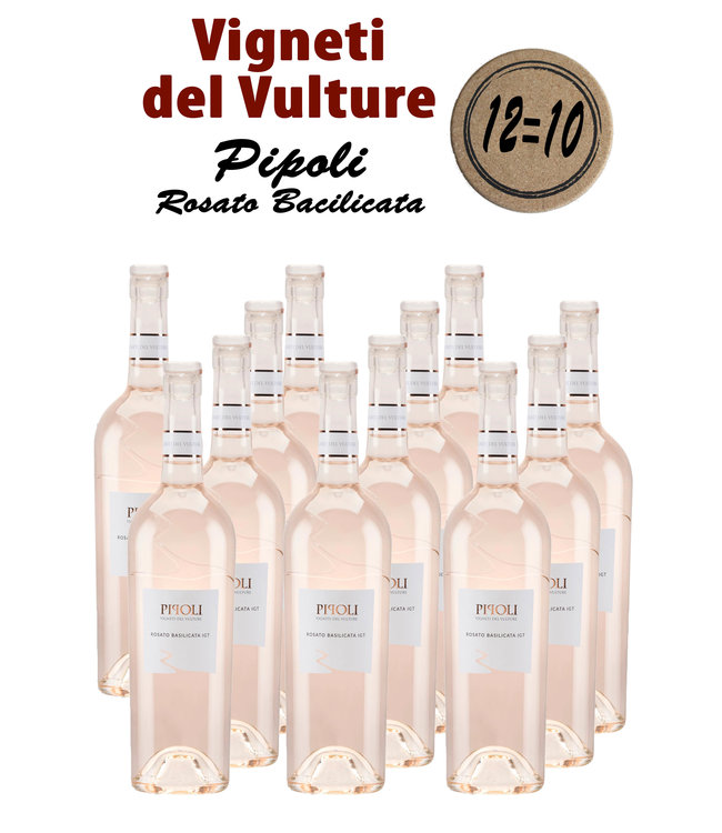 Fantini Vini - Ortona Chieti Italie Pipoli Rosato Basilicata IGT (12 halen, 10 betalen)