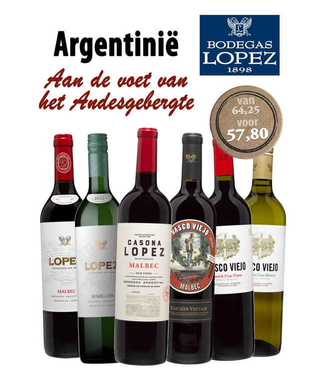 Wijnpakket Argentinie Aan de voet van het Andesgebergte