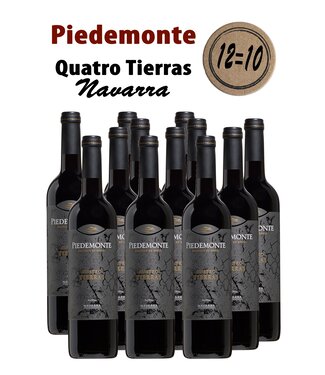 Piedemonte Cuatro Tierras Navarra Crianza (12 halen, 10 betalen)