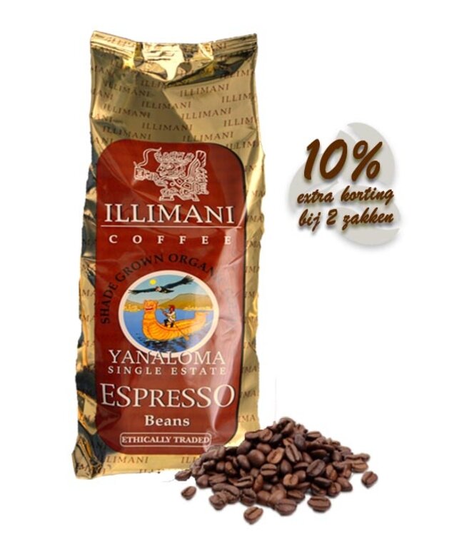 Yanaloma Espresso Koffiebonen 1KG (biologisch)