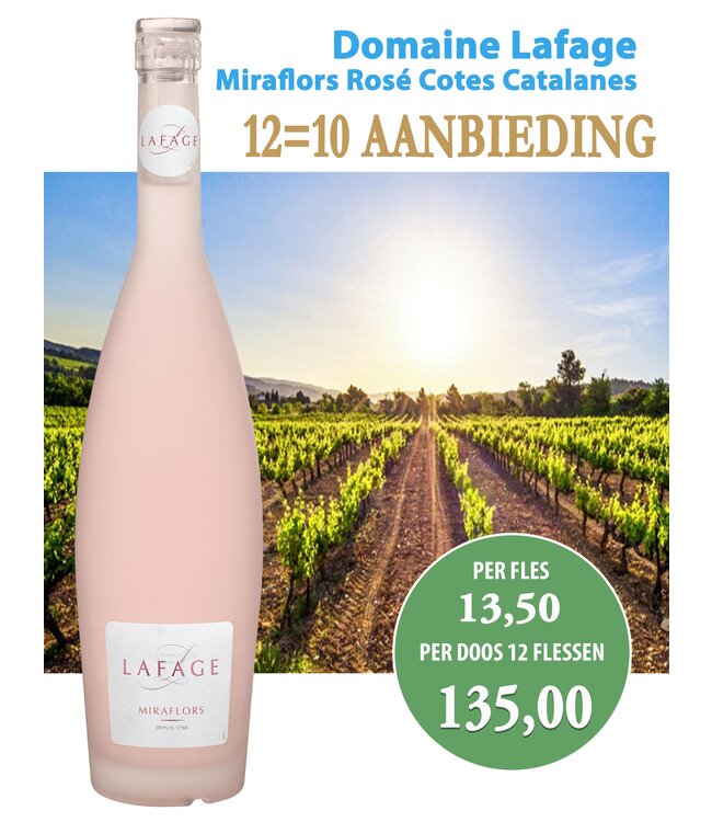 Domaine Lafage Miraflors Rose Cotes Catalanes (12 halen, 10 betalen)