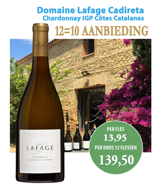 Lafage Cadireta Chardonnay Cotes Catalanes (12 halen, 10 betalen)