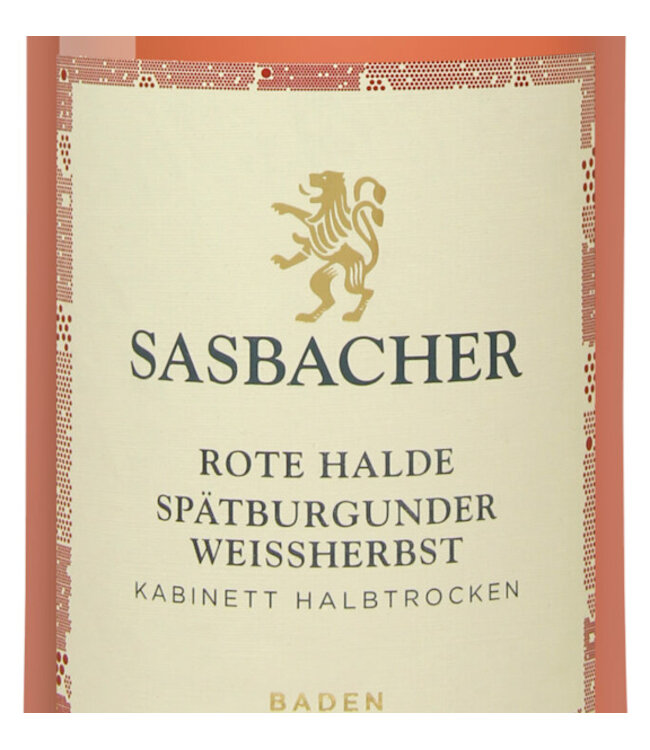 Sasbacher Rote Halde Spatburgunder Weissherbst Kabinett Halbtrocken